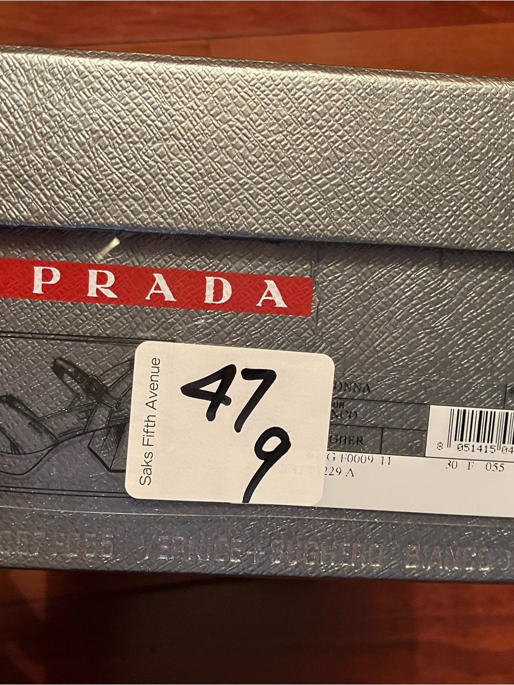 Prada Cream Leather Cross-Vamp Slingback Sandals - Picture 5 of 5